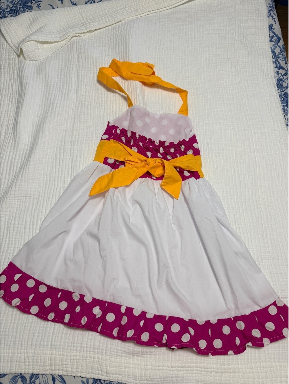 Piglet custom halter dress-5T-worn once - Picture 4 of 4